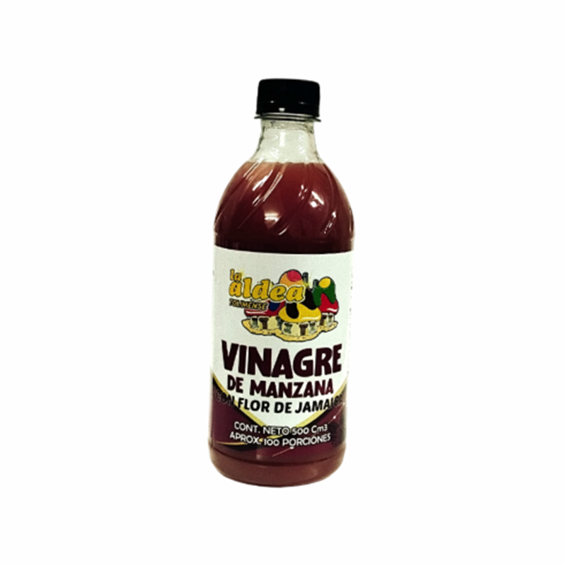 Vinagre de Manzana con Flor de Jamaica 500cc